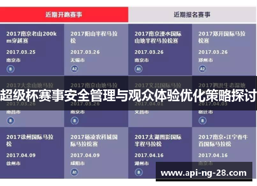 超级杯赛事安全管理与观众体验优化策略探讨